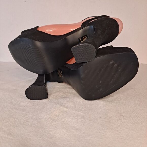 Steve Madden Lashed  Ankle Strap Dressy Platform Sandals Women's Sz 7.5M Black - Picture 6 of 11